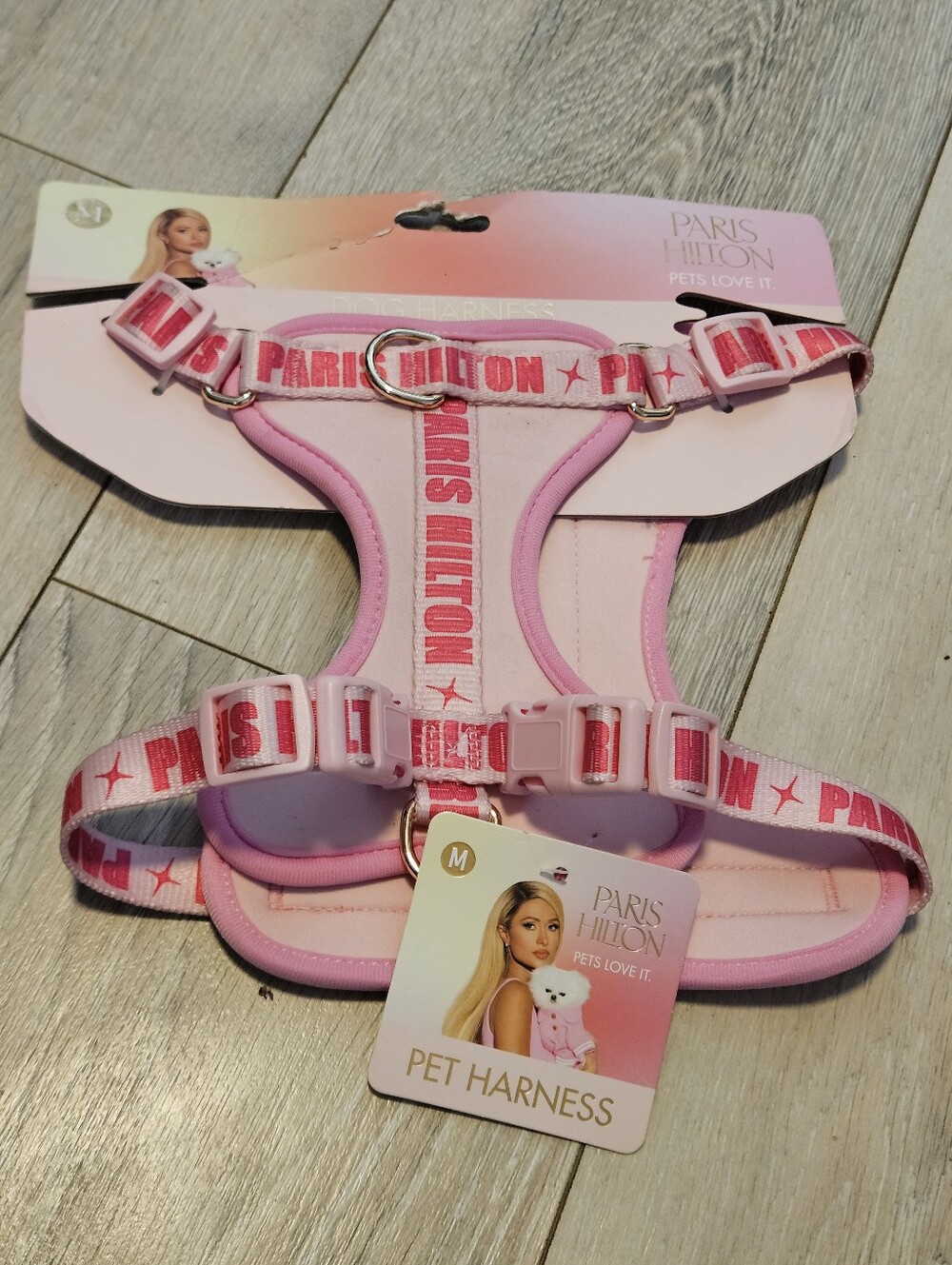 NWT Paris Hilton Pets Love It Pink Dog Harness Size M Medium Padded
